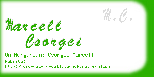 marcell csorgei business card